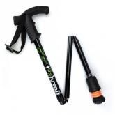 Flexyfoot Derby Handle Folding Walking Stick - Black